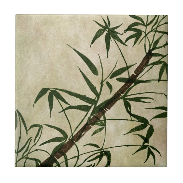 Vintage Oriental Bamboo 1 Kakelplatta (Framsidan)