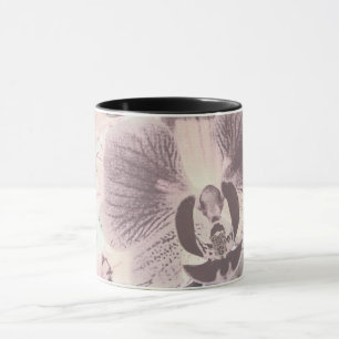 Vintage, orkidé mugg