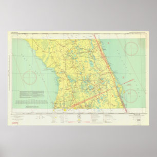Vintage Orlando och centralFlorida karta Poster