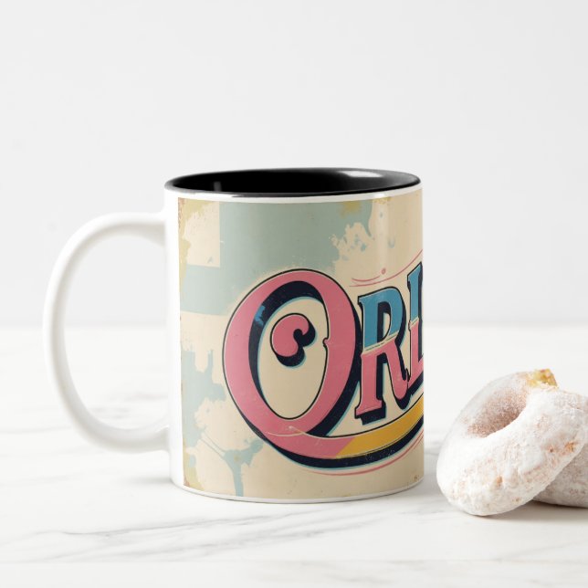 Vintage Orlando-stämning Två-Tonad Mugg (Med munk)