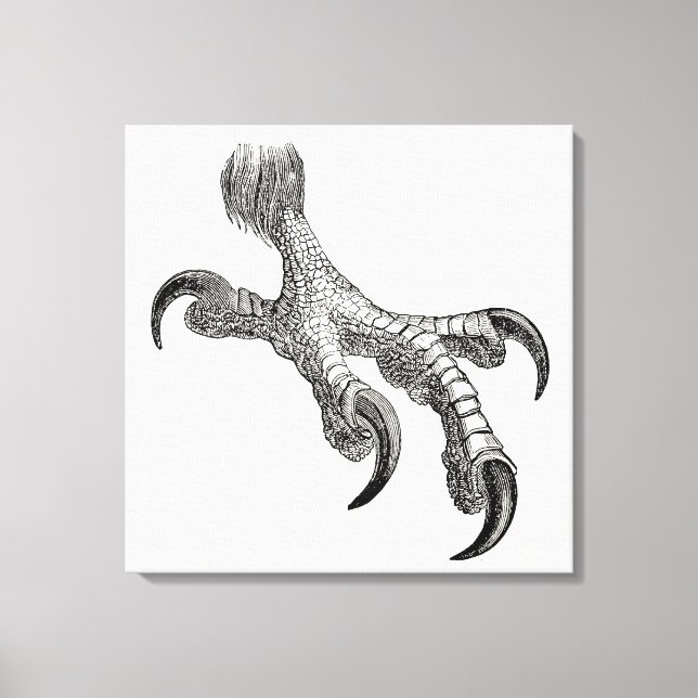 Vintage Örn Klo Personlig Bird Klo Canvastryck (Framsida)