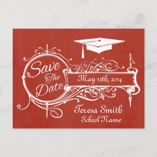 Vintage Ornament & Krita Examen Spara Datum Meddelande Vykort