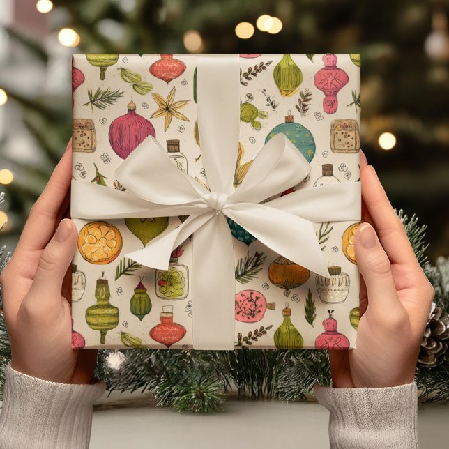 Vintage Ornament Pattern Presentpapper (Skapare uppladdad)