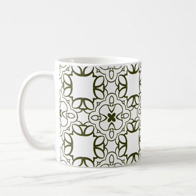 Vintage ornamental seamless pattern. abstract, ara kaffemugg (Vänster)