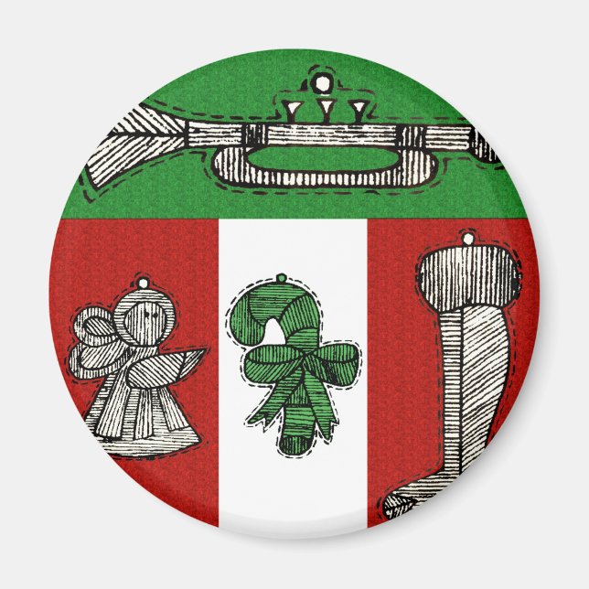 Vintage-ornamenter Magnet (Framsidan)