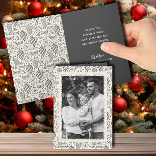 Vintage Ornaments julfotopapper Helgkort