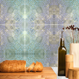 Vintage Ornate Antique Kakelplatta