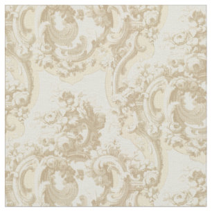 Vintage Ornate Baroque Rococo Louis XV Mönster Tyg