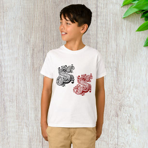 Vintage Ornate Brev S Monogram T Shirt