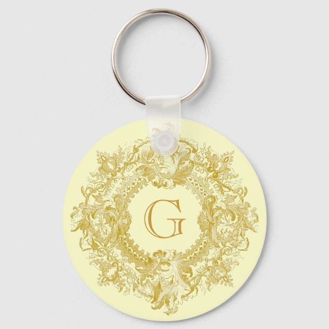 Vintage Ornate Flourish WAN Nyckelring (Framsida)
