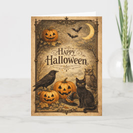 Vintage Ornate Halloween Kort