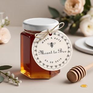 Vintage Ornate Meant to Bee honey Wedding Favor Stämpel