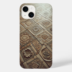 Vintage Ornate Relief Tile Telefonfodral - Klassis
