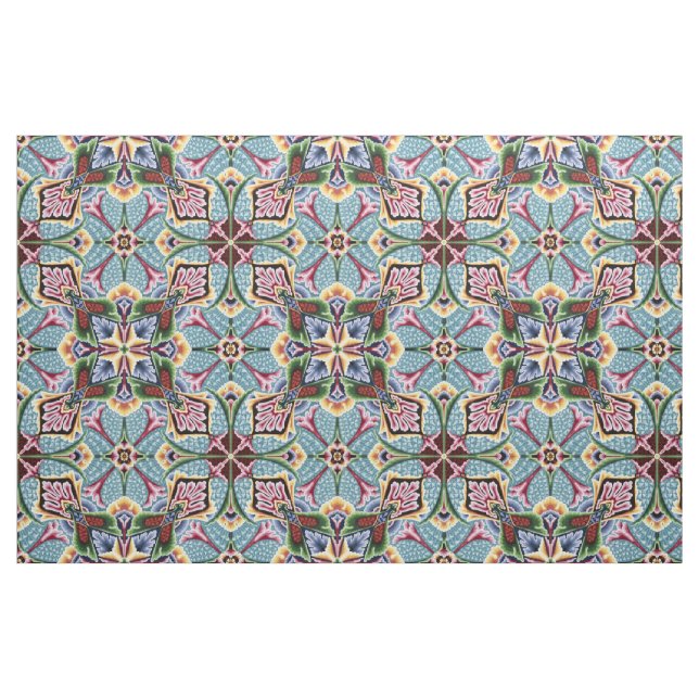 Vintage Ornate Victorian Era-Blommönster Tyg (Fat Quarter)