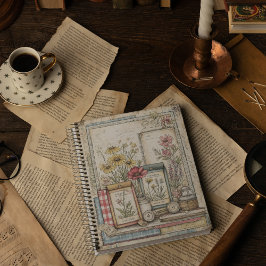  Vintage örter och kryddor gårdsmönster  Anteckningsbok