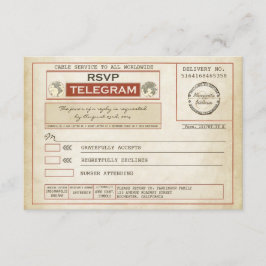 vintage OSA BRÖLLOP telegram Kort