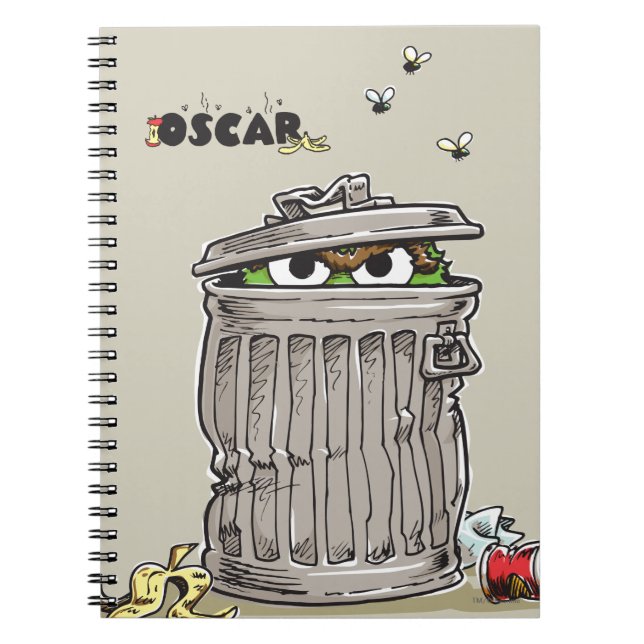 Vintage Oscar i soptunna Anteckningsbok (Framsidan)