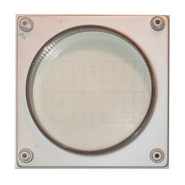 Vintage Oscilloscope Visning Skärm Kakelplatta (Framsidan)