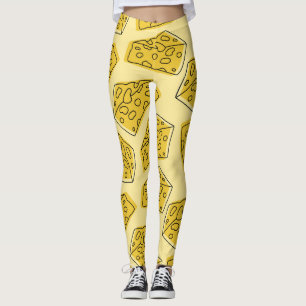 Vintage Ost Gult Bakgrund Sömlös Leggings