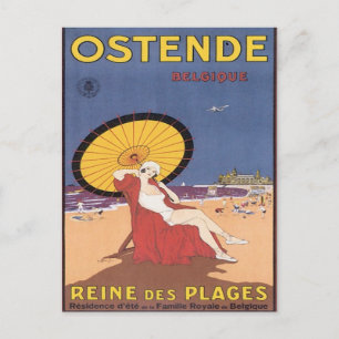 Vintage Ostende Belgique Vykort
