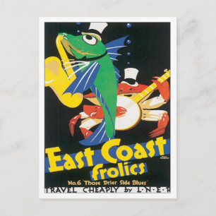 Vintage Öster Kusten Frolics Vykort