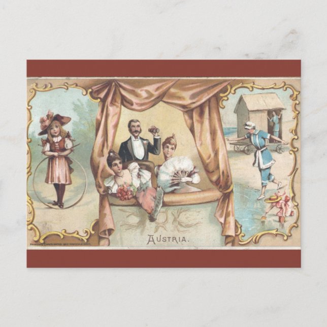Vintage Österrike Vykort (Framsida)