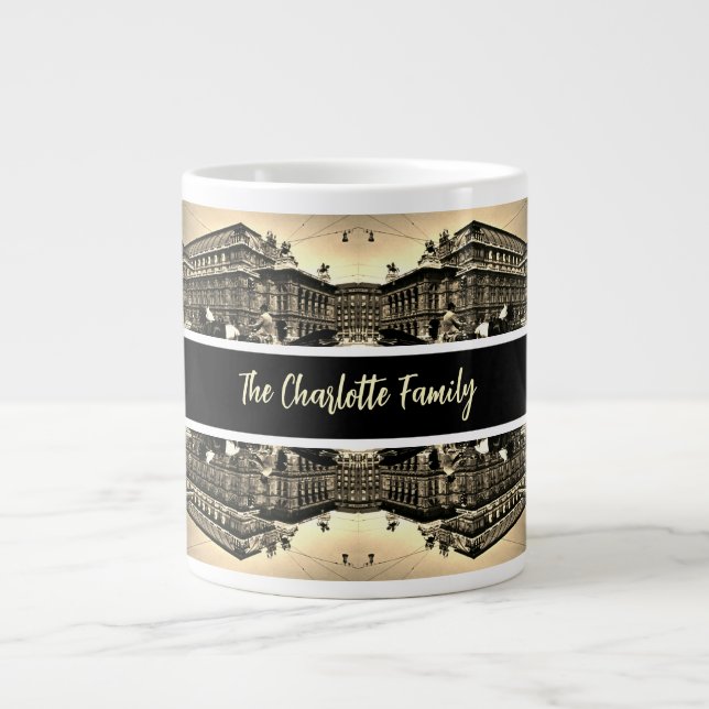 Vintage Österrike Wien Fiaker Staatsoper opera Jumbo Mugg (Framsidan)