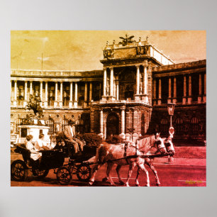 Vintage Österrike Wien Hofburgpalatset Poster