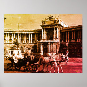 Vintage Österrike Wien Hofburgpalatset Poster