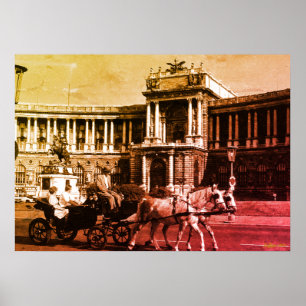Vintage Österrike Wien Hofburgpalatset Poster
