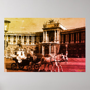 Vintage Österrike Wien Hofburgpalatset Poster