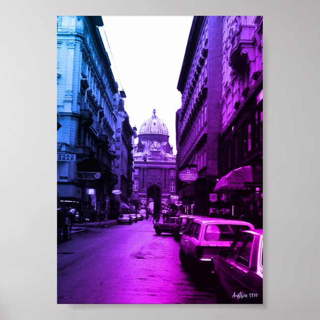 Vintage Österrike Wien kejsarpalatset Poster (Framsidan)