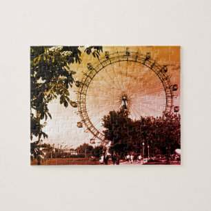 Vintage Österrike Wien Prater jättehjul Pussel