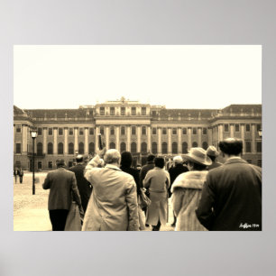 Vintage Österrike Wien Schönbrunn hus Poster