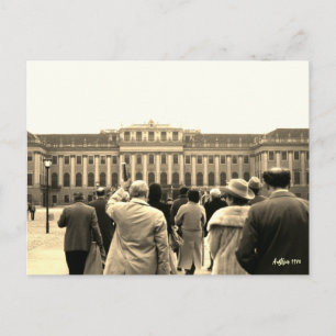 Vintage Österrike Wien Schönbrunn hus Vykort