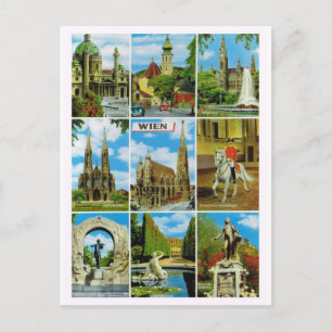 Vintage Österrike, Wien, Wien, Multiview Vykort