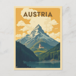 Vintage Österrikes bergsreseturism Vykort