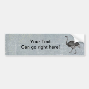 Vintage Ostrich Bildekal