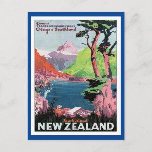 Vintage Otago New Zealand vycard Vykort