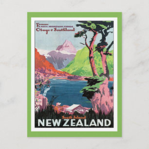Vintage Otago Nya Zeeland Vykort