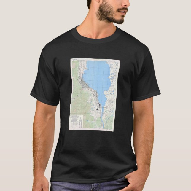 Vintage Otsu Japan Map 1945 T Shirt (Framsida)