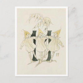 Vintage Ottilia Adelborg Blommig Nummer - 11 Vykort