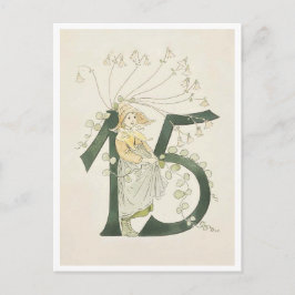 Vintage Ottilia Adelborg Blommig Nummer - 15 Vykort