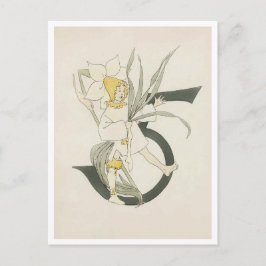 Vintage Ottilia Adelborg Blommig Nummer - 5 Vykort