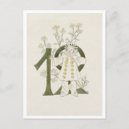 Vintage Ottilia Adelborg Blommigt Number - 12 Vykort