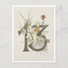 Vintage Ottilia Adelborg Blommigt Number - 13 Vykort