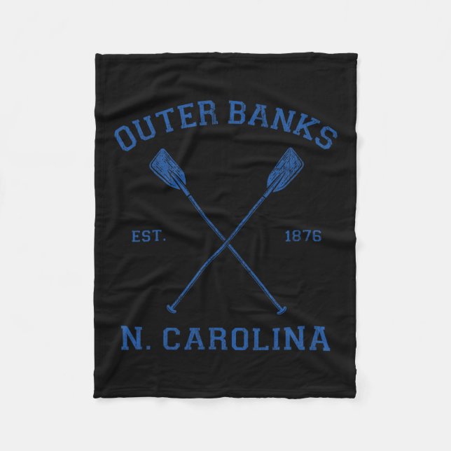 Vintage Outer Banks North Carolina Semester  Fleecefilt (Framsidan)