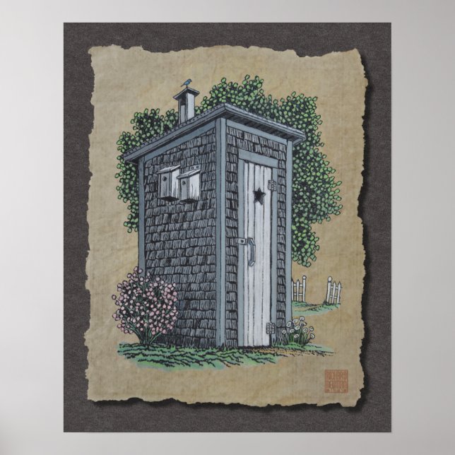 Vintage Outhouse Poster (Framsidan)
