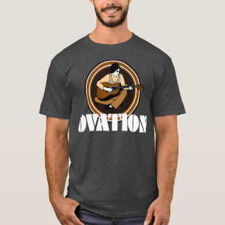 Vintage Ovation Guitars String Fling White  T Shirt