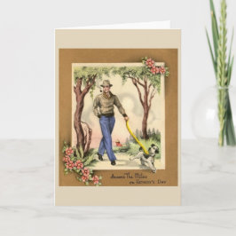 Vintage över Miles on Fars dag Card Kort